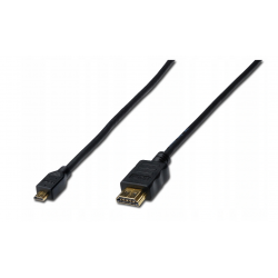 DIGITUS Kabel HDMI A/microHDMI D M/M czarny 2m